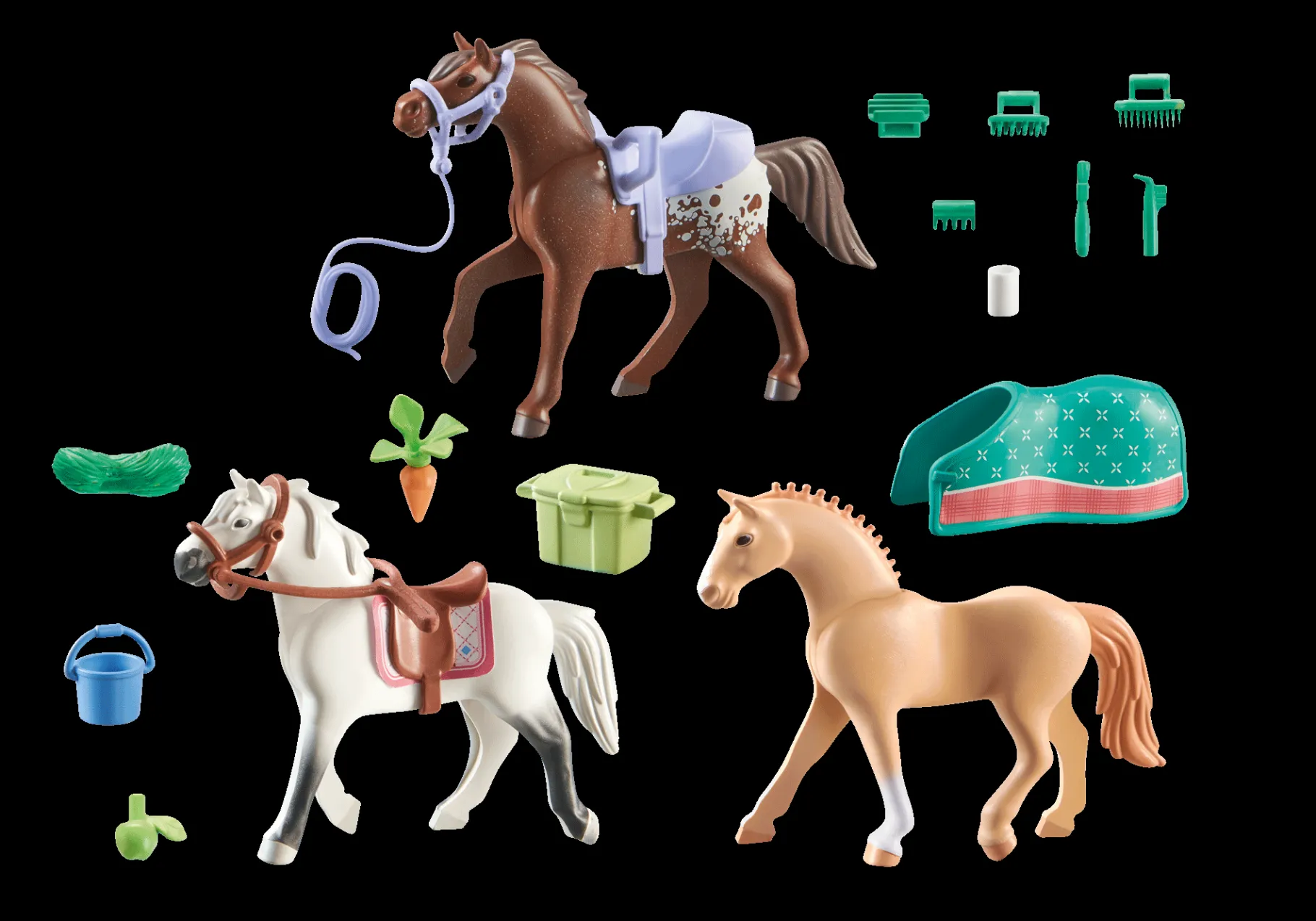 3 Pferde: Morgan, Quarter Horse & Shagya Araber-PLAYMOBIL Discount