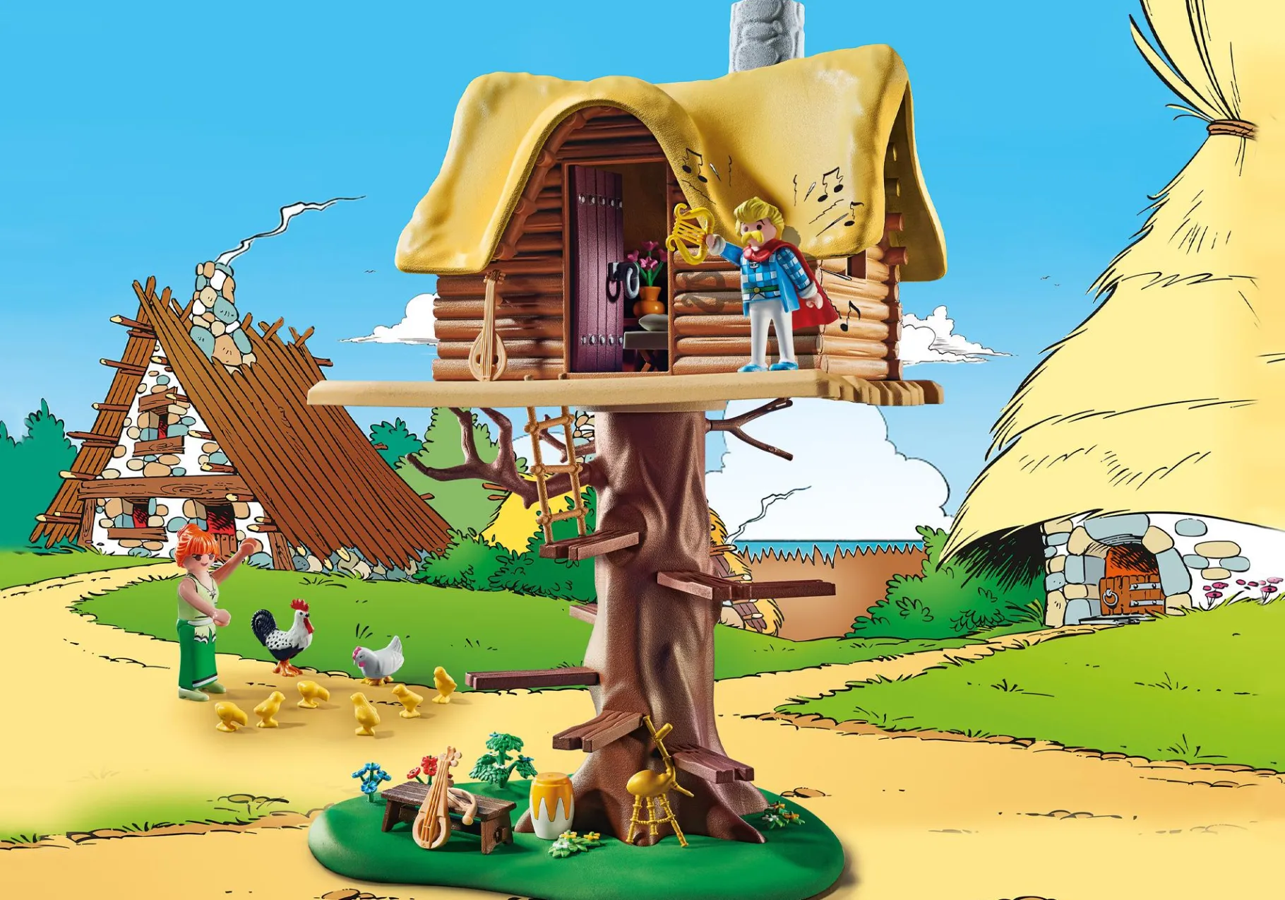 Asterix: Troubadix mit Baumhaus-PLAYMOBIL Clearance