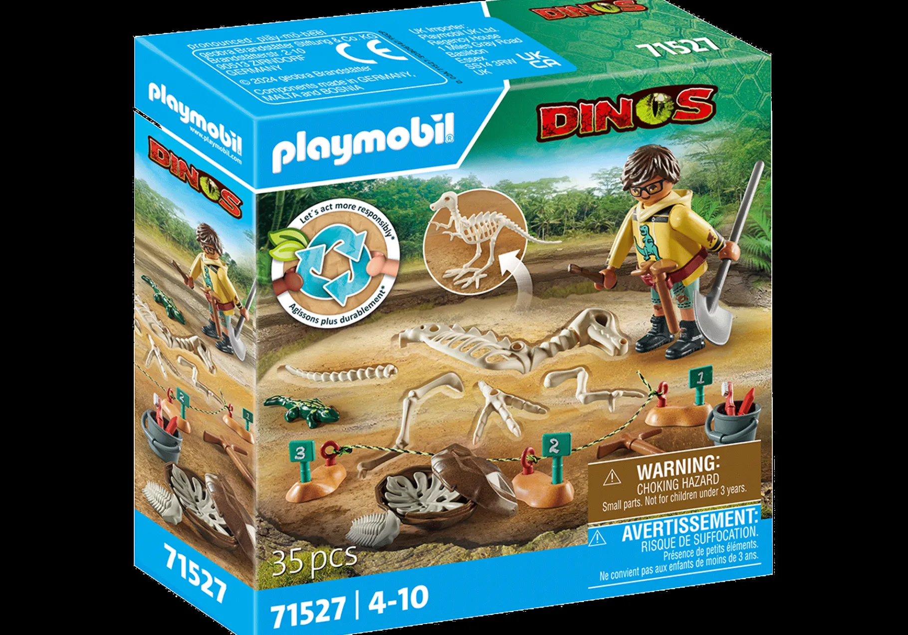 Ausgrabungsstätte mit Dino-Skelett-PLAYMOBIL Flash Sale