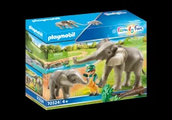 Elefanten im Freigehege-PLAYMOBIL Outlet