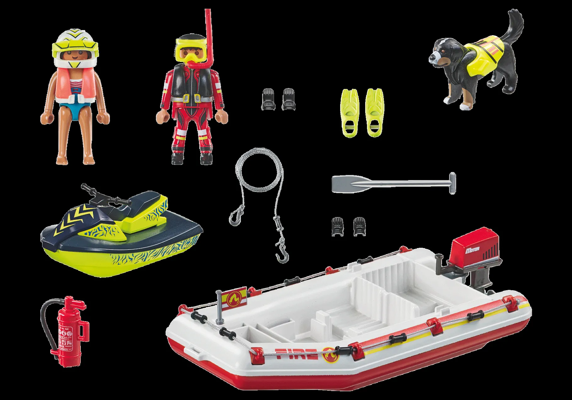 Feuerwehrboot mit Aqua Scooter-PLAYMOBIL Best Sale