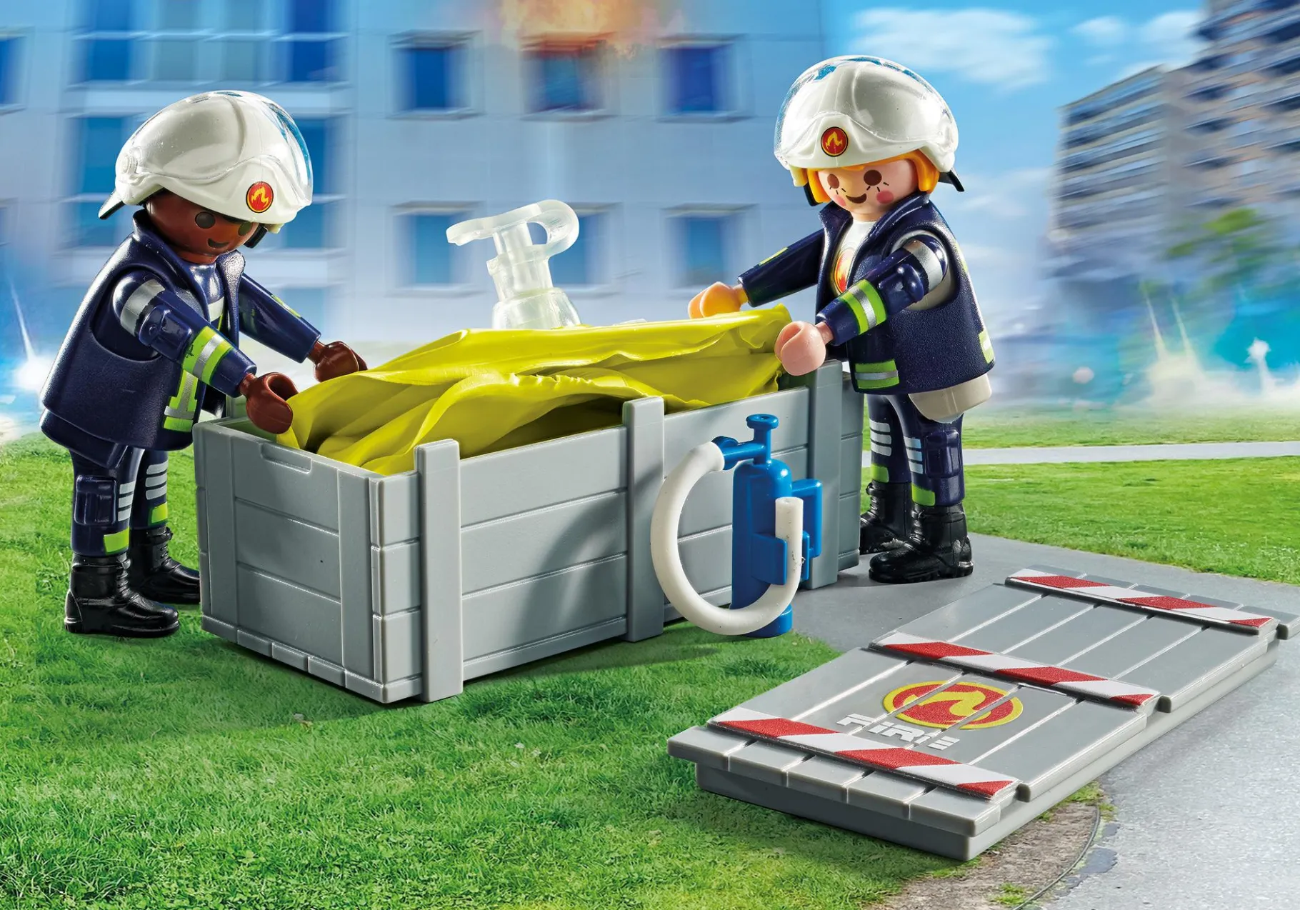 Feuerwehrleute mit Luftkissen-PLAYMOBIL Cheap