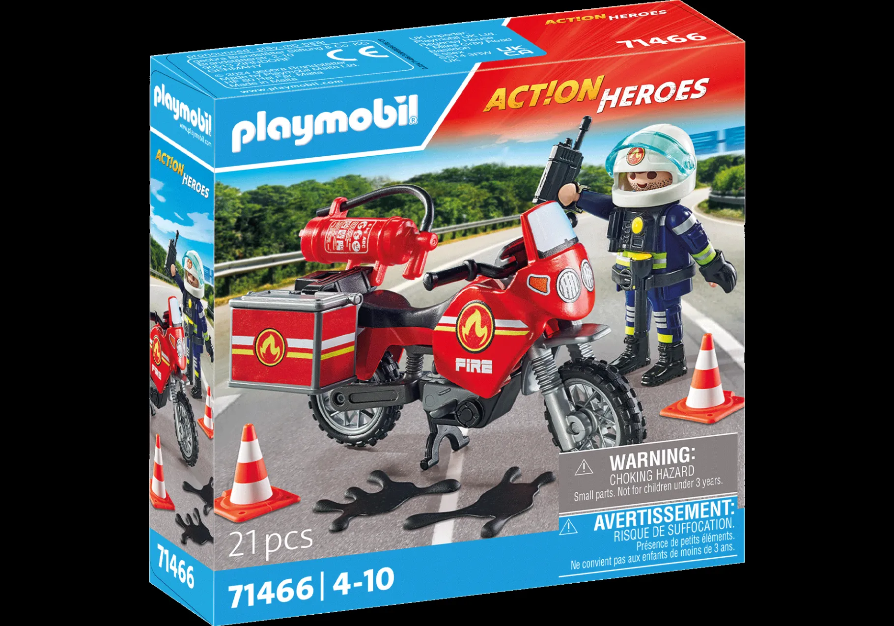 Feuerwehrmotorrad am Unfallort-PLAYMOBIL Best Sale