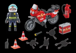 Feuerwehrmotorrad am Unfallort-PLAYMOBIL Best Sale