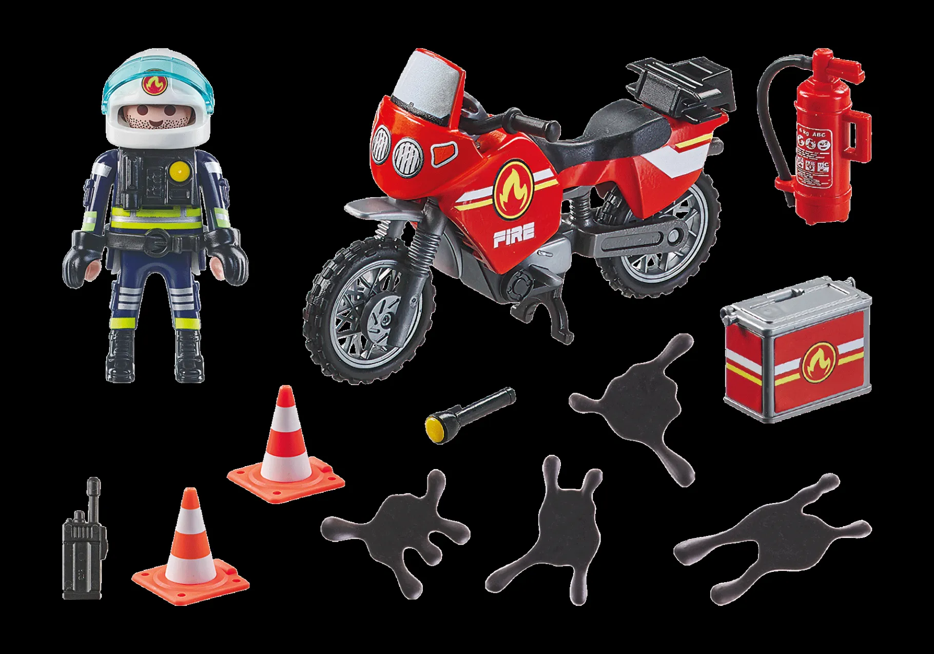 Feuerwehrmotorrad am Unfallort-PLAYMOBIL Best Sale