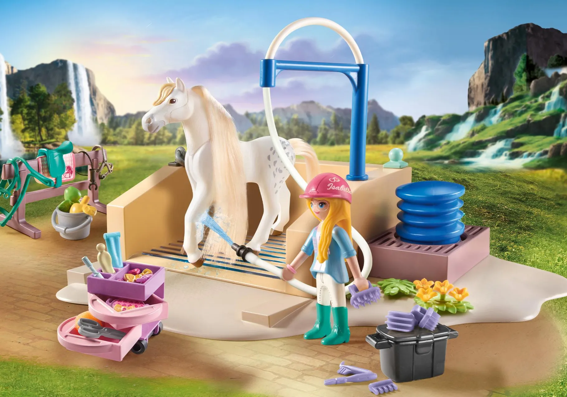 Isabella & Lioness mit Waschplatz-PLAYMOBIL Best Sale
