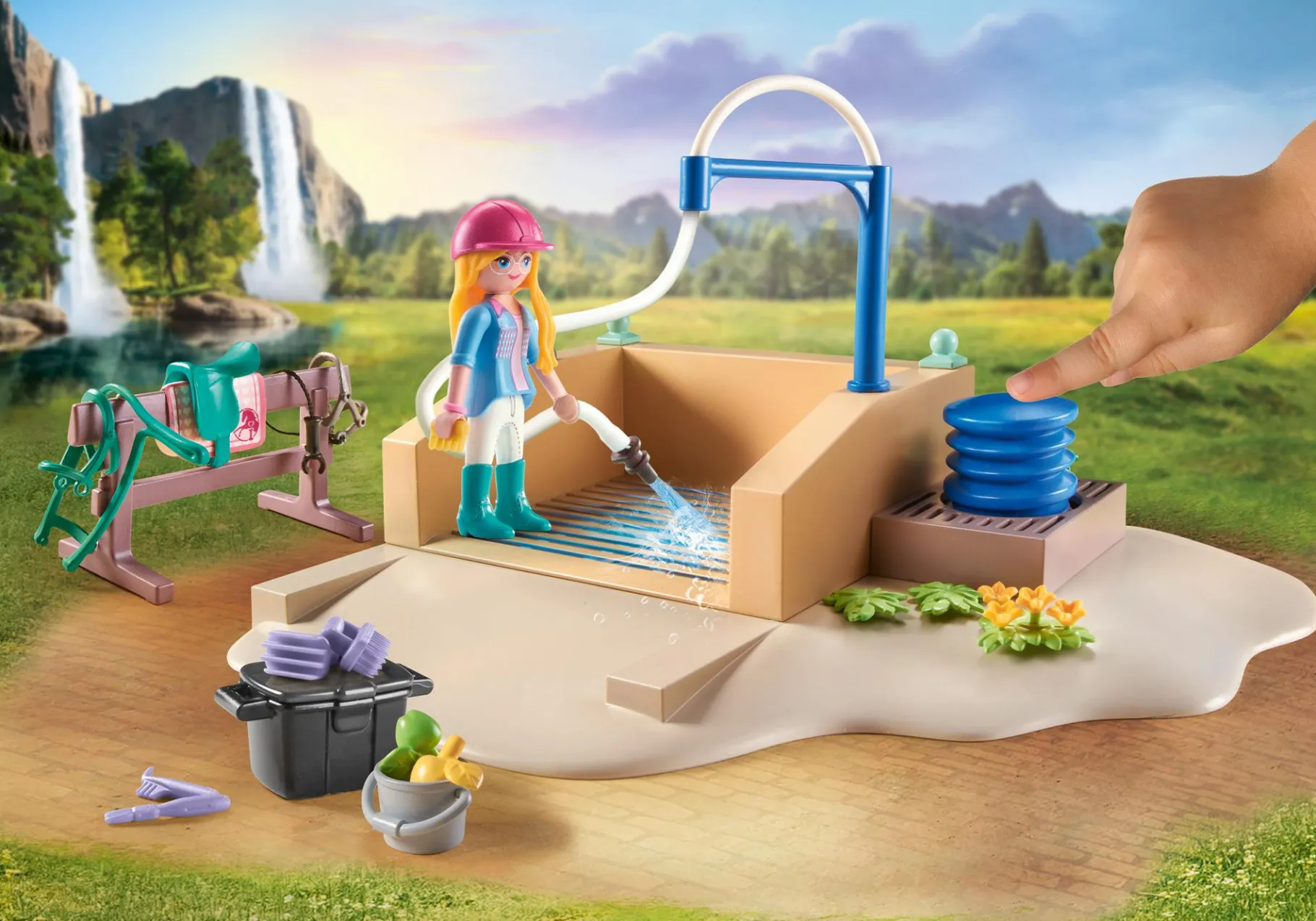 Isabella & Lioness mit Waschplatz-PLAYMOBIL Best Sale