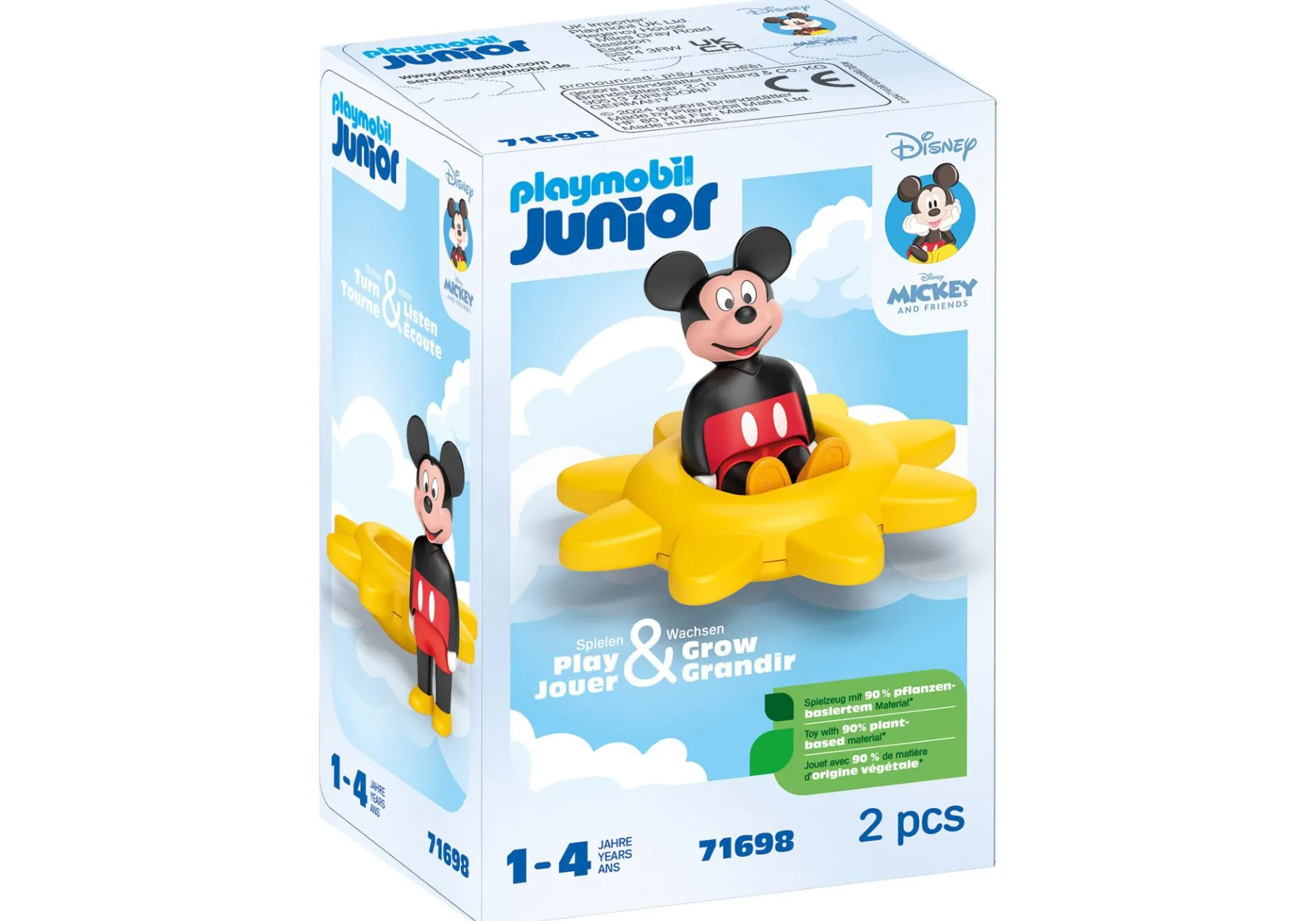 JUNIOR & Disney: Micky Maus' Drehsonne mit Rasselfunktion-PLAYMOBIL New