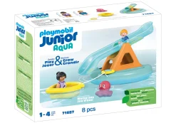 JUNIOR AQUA: Badeinsel mit Wasserrutsche-PLAYMOBIL Fashion