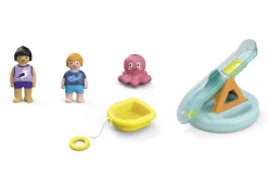 JUNIOR AQUA: Badeinsel mit Wasserrutsche-PLAYMOBIL Fashion