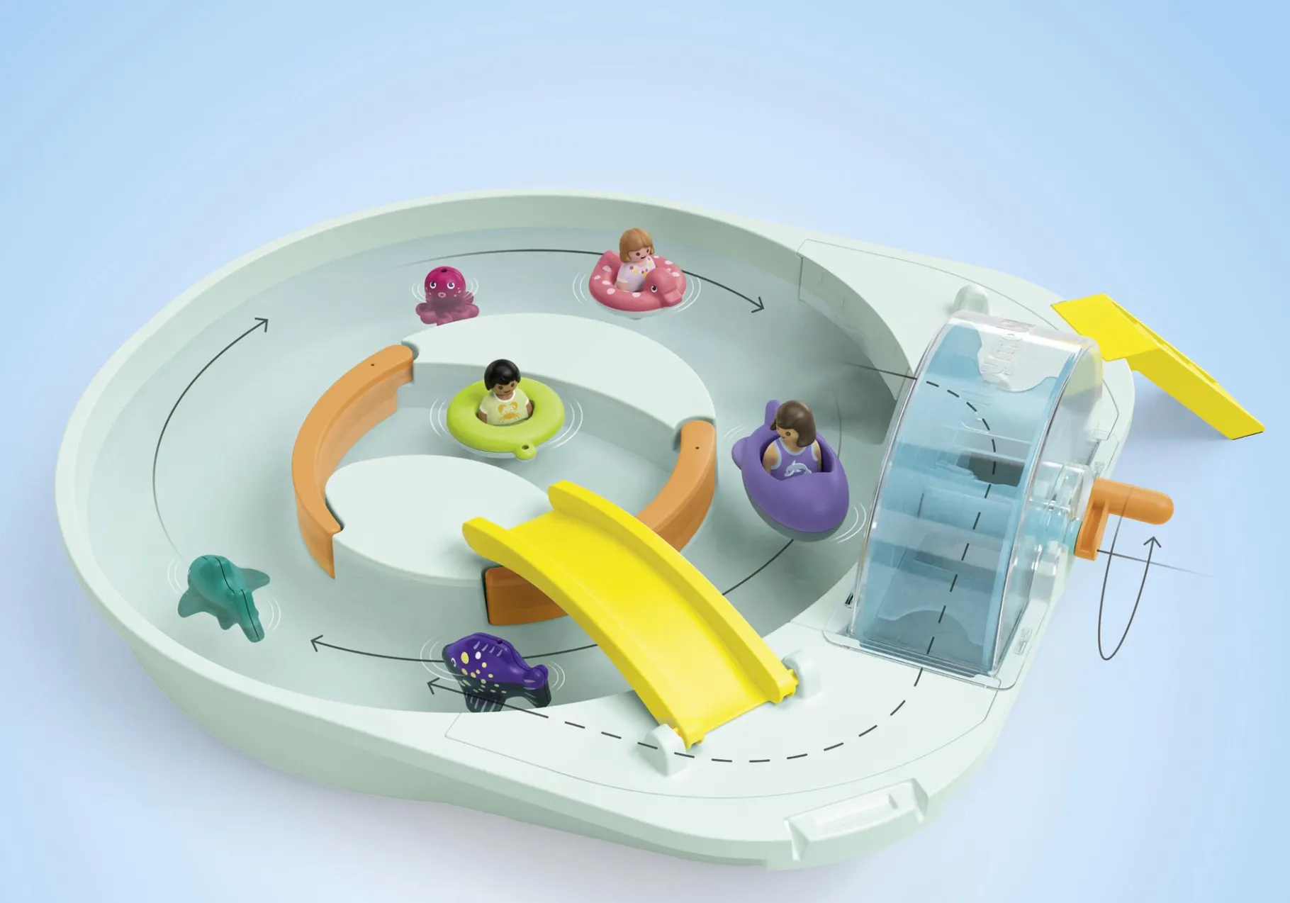 JUNIOR AQUA: Wasserbahn mit Wasserspielplatz und Lerneffekten-PLAYMOBIL Discount