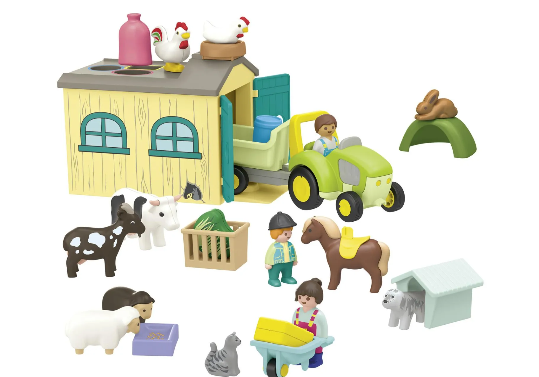 JUNIOR: Bauernhof-Abenteuer mit Traktor, Anhänger und tierischen-PLAYMOBIL Hot