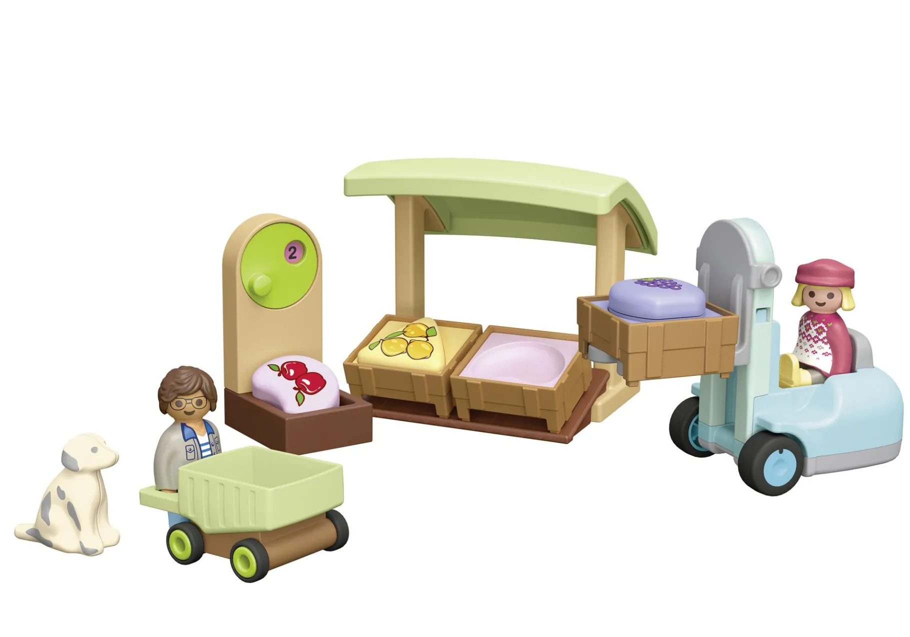JUNIOR: Bio-Marktstand & Gabelstapler-PLAYMOBIL Online