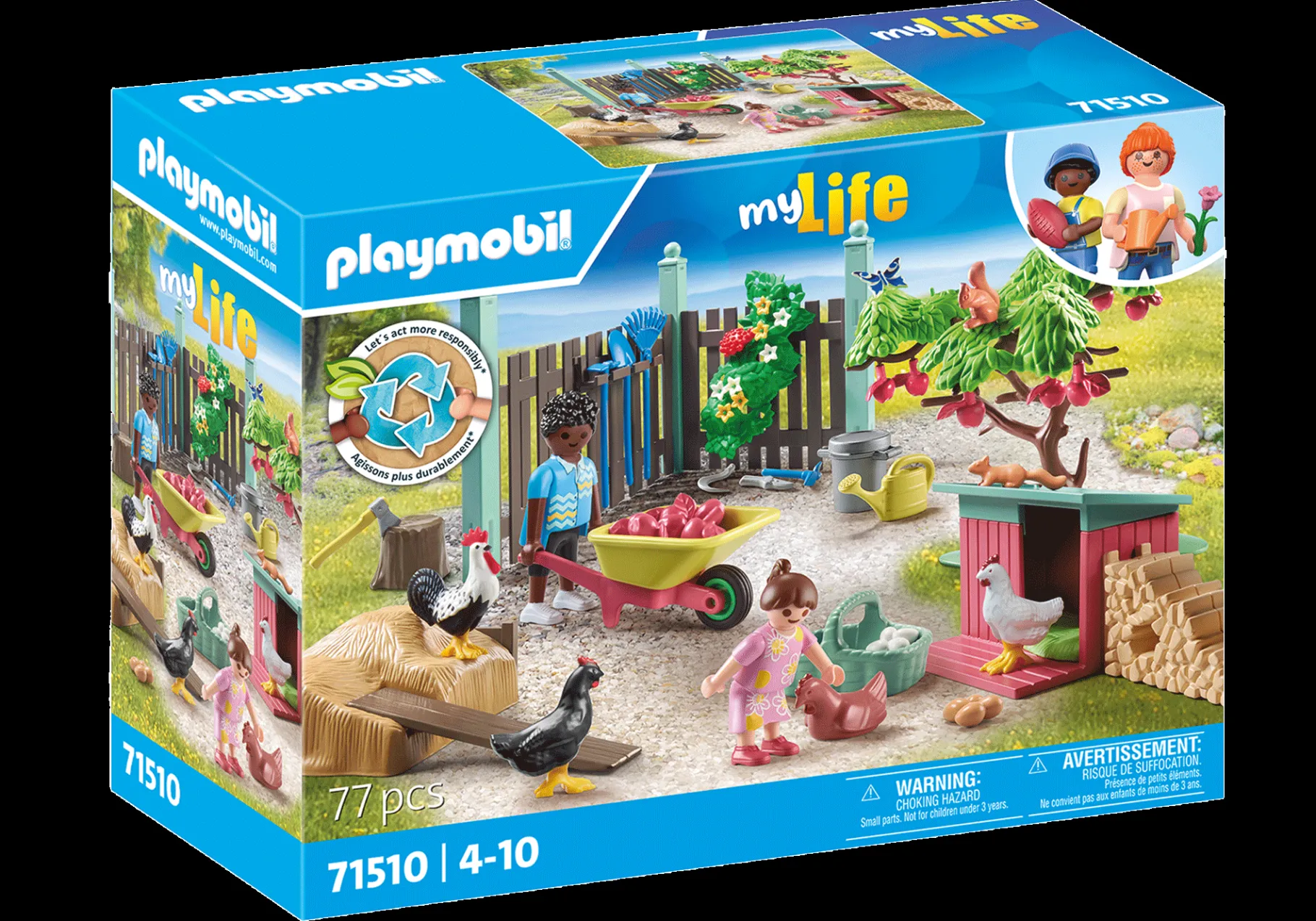 Kleine Hühnerfarm im Tiny Haus Garten-PLAYMOBIL Fashion