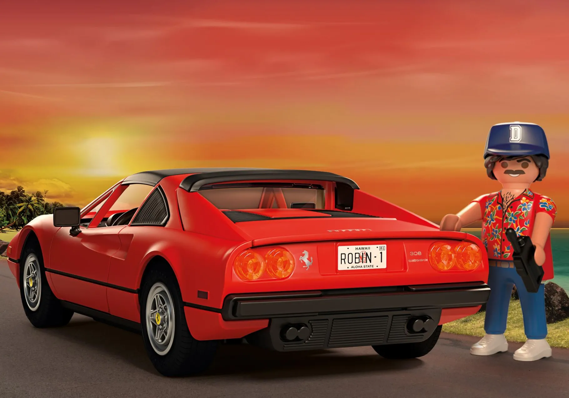 Magnum, p.i. Ferrari 308 GTS Quattrovalvole-PLAYMOBIL Outlet