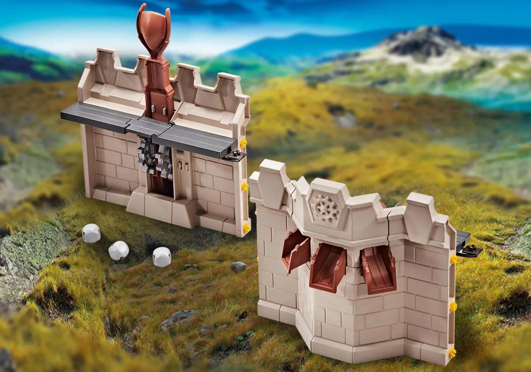 Mauererweiterung mit Katapult für die Große Burg von Novelmore-PLAYMOBIL Best Sale