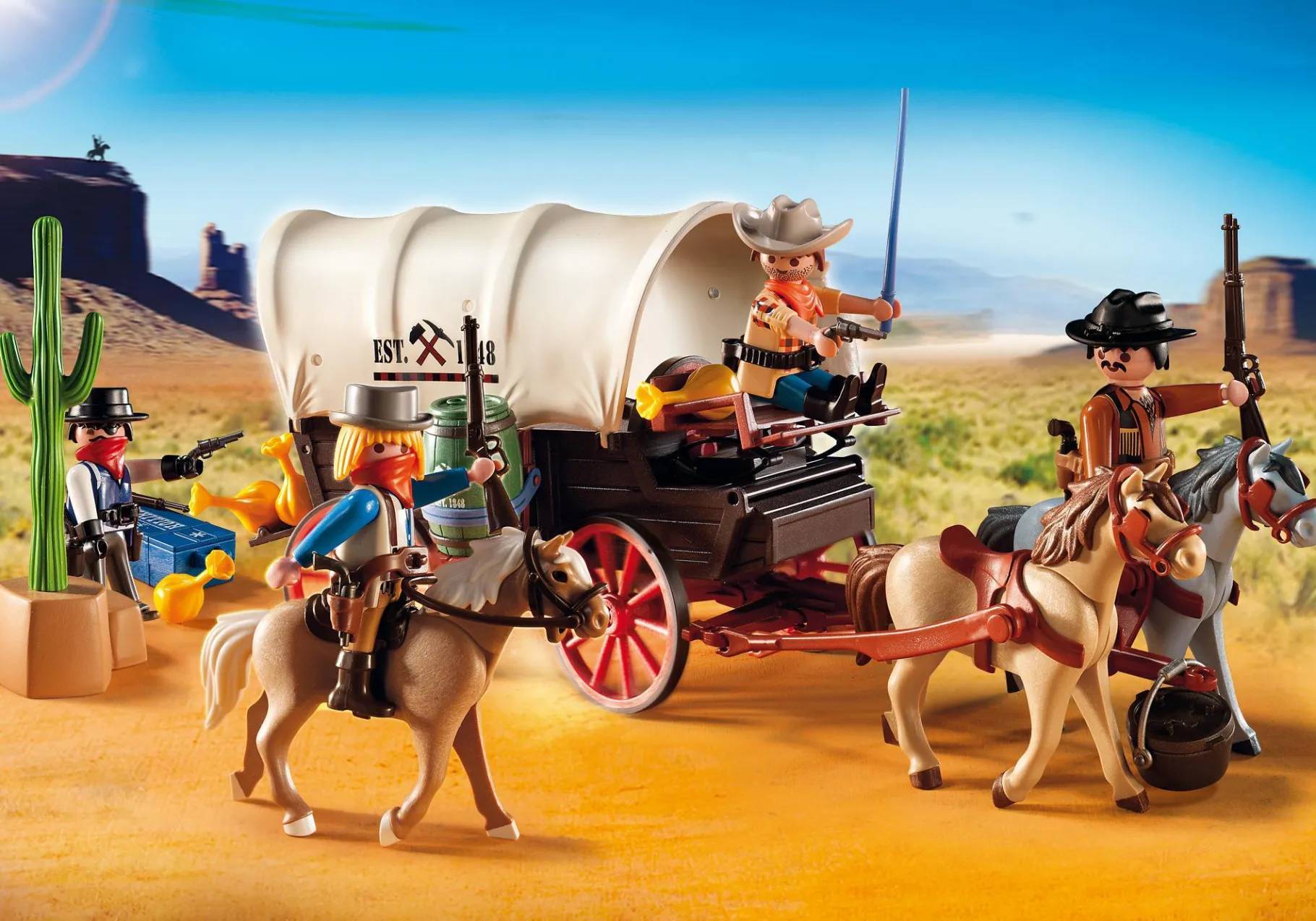 Planwagen mit überfall-PLAYMOBIL Store