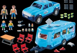 -FunPark Pick-Up mit Wohnwagen-PLAYMOBIL Outlet