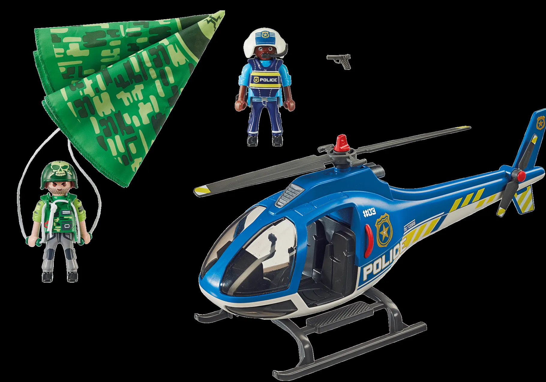Polizei-Hubschrauber: Fallschirm-Verfolgung-PLAYMOBIL Outlet