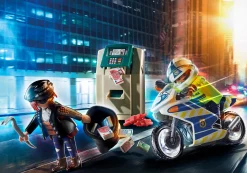 Polizei-Motorrad: Verfolgung des Geldräubers-PLAYMOBIL Best