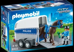 Polizeipferd mit Anhänger-PLAYMOBIL Cheap
