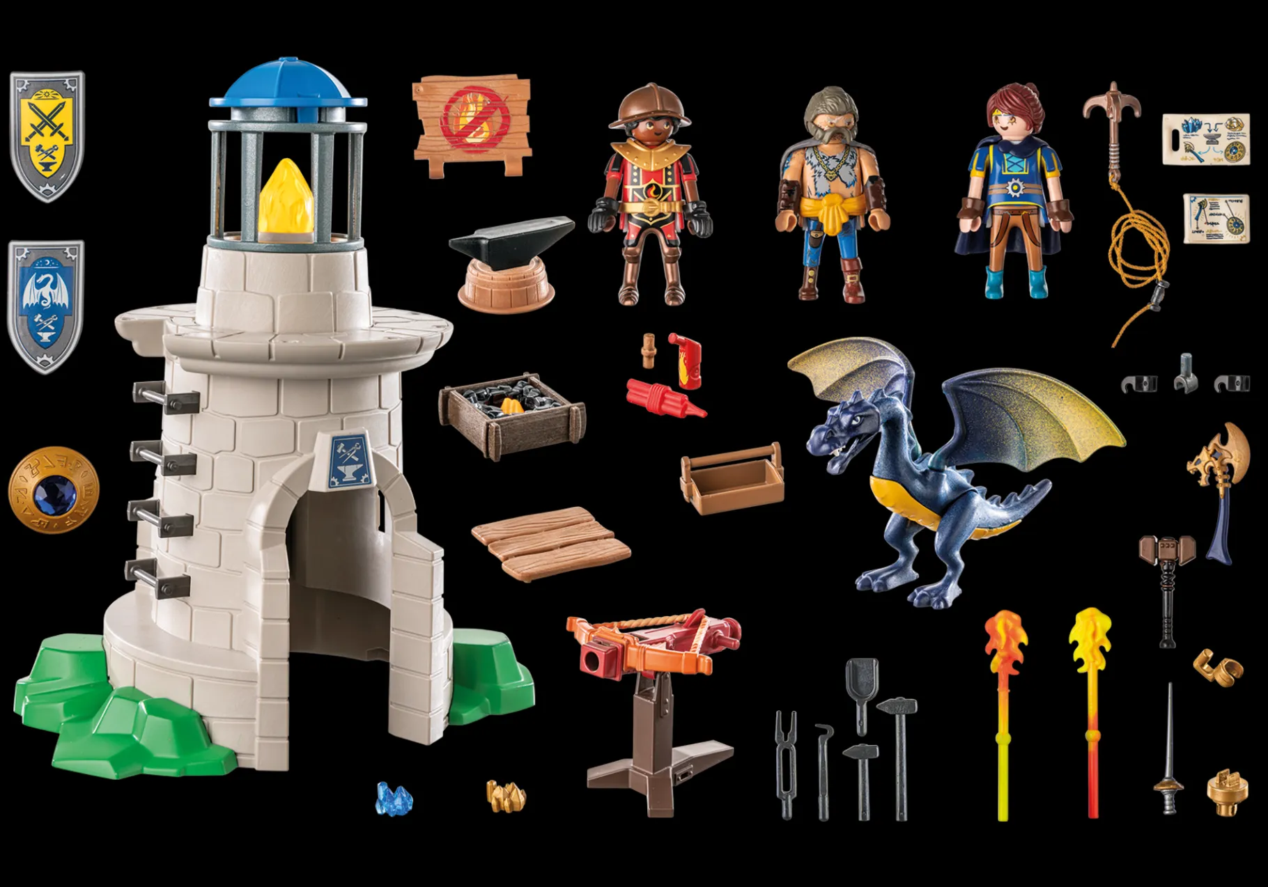 Ritterturm mit Schmied und Drache-PLAYMOBIL Store