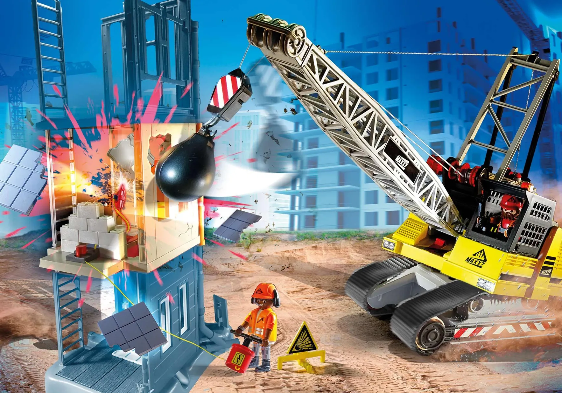 Seilbagger mit Bauteil-PLAYMOBIL Best