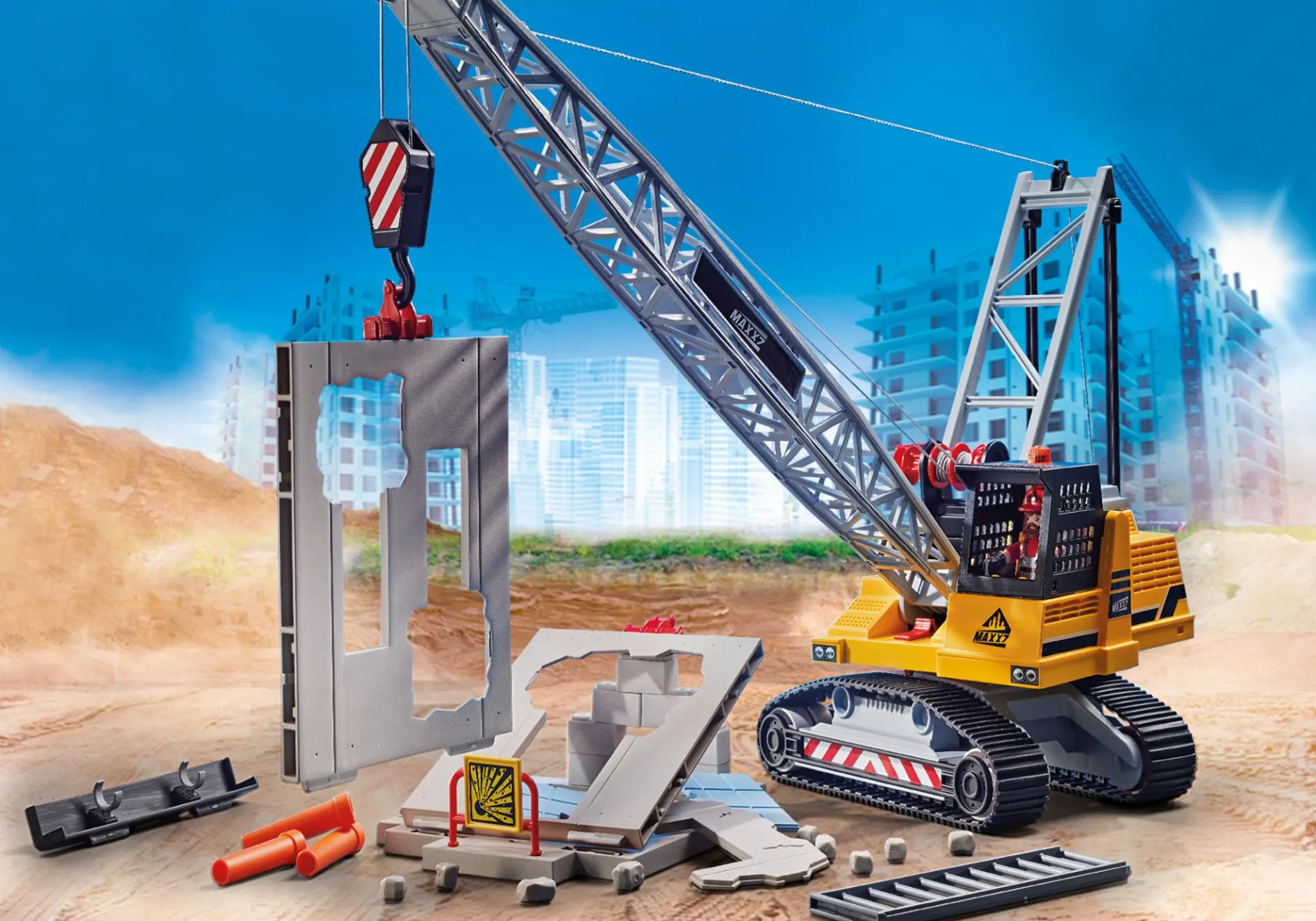 Seilbagger mit Bauteil-PLAYMOBIL Best