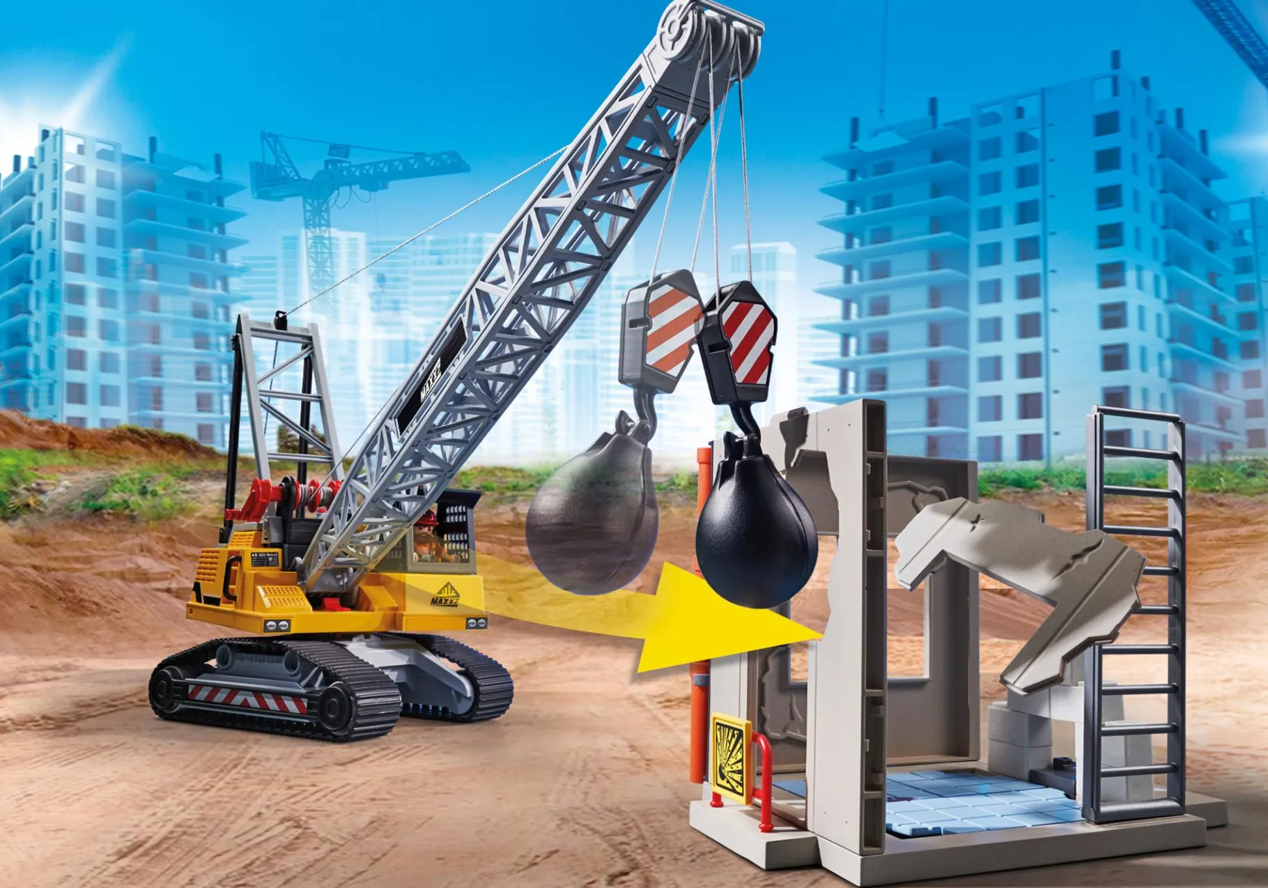 Seilbagger mit Bauteil-PLAYMOBIL Best