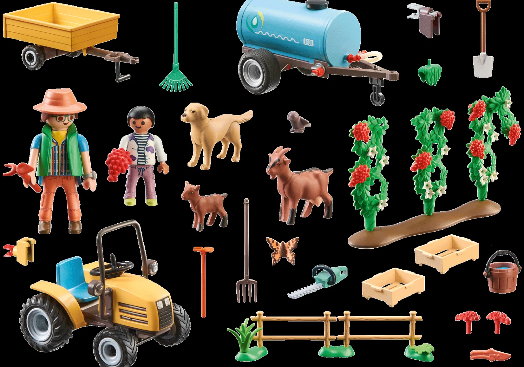 Traktor mit Anhänger und Wassertank-PLAYMOBIL Online