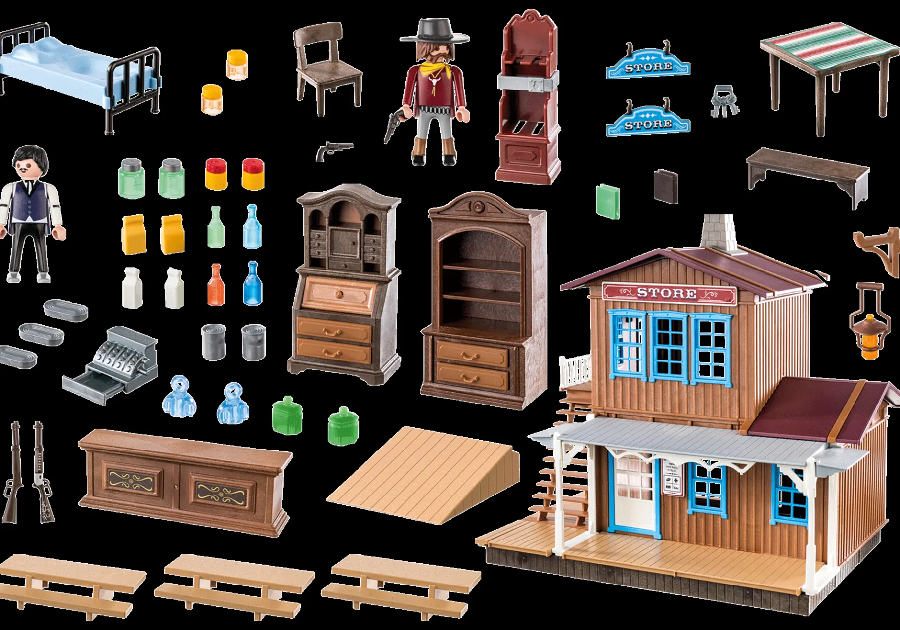 Westernladen m. Wohnung-PLAYMOBIL New